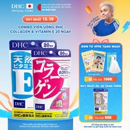 Combo Thực phẩm bảo vệ sức khoẻ DHC COLLAGEN (NEW) + Vitamin E (20 Ngày) - Dạng viên uống hỗ trợ Col