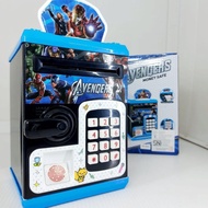 Toy MONEY SAFE AVENGERS ATM MINI SAVING BOX Piggy Bank MUSIC