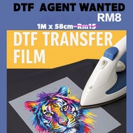 DTF Printing DTF Film Printing Iron On Heat Transfer Film DTF Cetak Baju Custom T-Shirt DTF Sticker.