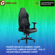 RAZER ISKUR V2 GAMING CHAIR - ADAPTIVE LUMBAR SUPPORT,FULLY ADJUSTABLE LUMBAR CURVE,FOAM CUSHION,SYN