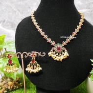 AZHAGI's Gel types lily design necklace with necklace // Tamarai Design Choker set