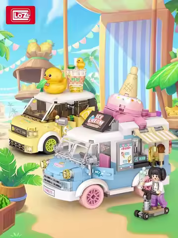 LOZ Mini Blocks City Series Street view 294pcs+ FOOD truck fruit/icecream shop learning Assemble Toy