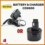 CD9600 BLACK DECKER CORDLESS DRILL DRIVER BATTERY AND CHARGER