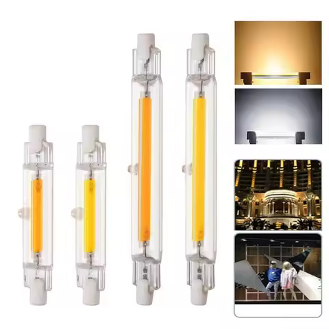 High Power LED R7s COB Glass Tube 118mm J118 78mm J78 COB Light Bulb AC1110V 120V 130V 220V 230V 240