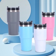 Cold Storage Glass 20OZ/600ML Genuine Stainless Steel 304 With Straw Rotating Cover Keep Hot Tempera