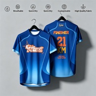 Fun Run Jersey Quick Dry Breathable High Quality Fabric Full Sublimation 21KM Marathon Finisher Unif