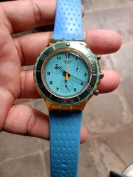 jam tangan Swatch original second casual pria crhrono aktif