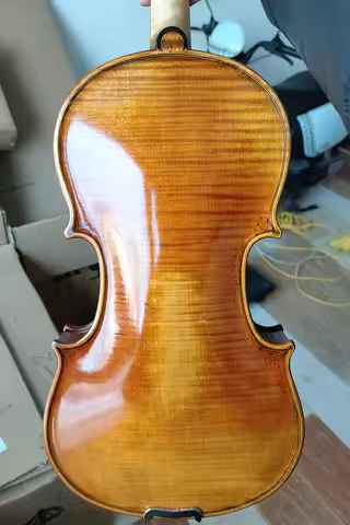 SELECTED 1 Piece Back! Master II Level Stradivarius Violin Size 4/4 #3982 European Wood Handmade Oil