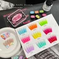 Xiaoying Manicure-Y2K 9 Colors mini Jiugongge Series Rinse-Free Painting Paiping Glue 2.5g Fluoresce
