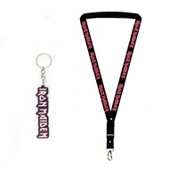 GANTUNGAN Keychain rubber band iron maiden/ key chain rubber band iron maiden/ lanyard band iron mai