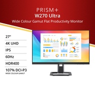 PRISM+ W270 Ultra | 27" 4K UHD 60Hz IPS Monitor Adjustable Stand