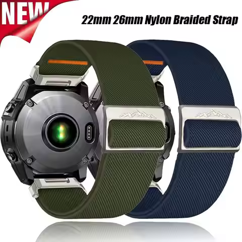 Quickfit 22mm 26mm Nylon Strap For Garmin Descent Mk3i 51mm Mk2 Bracelet Garmin Enduro 2 MARQ/Epix G