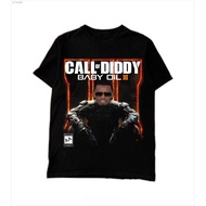 T-shirt Call of Diddy Party Brainrot Sigma untuk lelaki dan wanita, 2026, lengan panjang atau pendek
