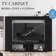 65 Inch TV Cabinet TV Wall TV Stand TV Bracket Wooden TV Storage Home Large TV Cabinet Space Saving/