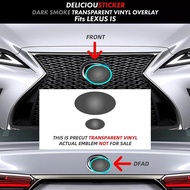 For Lexus IS 2021-2024 IS350 300 Front on Emblem Pre Cut Dark Smoked TPU PPF Protection Film Anti-sc