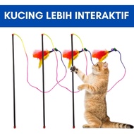 Toy Wand Feather Rope Blooming Cat Bell Interactive Cat Toy Stick Cat Toy Wand