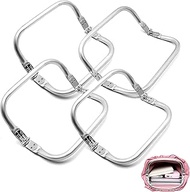 20 cm Closure for Crochet Bag, Pack of 4 Bag Frames for DIY Bag, Aluminium Bag Frame Closure, U-shap