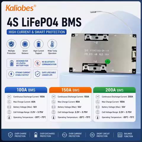 4S 6S 7S 8S 10S 12S 13S 14S 16S 20S BMS 12V 24V 36V 48V 52V 60V 72V 15A 20A 30A 40A 50A 60A 100A 150
