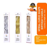 (6pcs/box) Spiral Curve Candle Birthday Candle