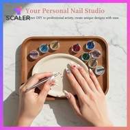 SCALER  100Pcs Glitter Clear Rhinestones Manicure Gems Flat Ba for Nail Drills 3D Art Decoration .