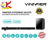 VINNFIER HYPERBAR 300 BTR WIRELESS BLUETOOTH LED DISPLAY SPEAKER SOUNDBAR WITH BASS SOUNDWOOFER REMO
