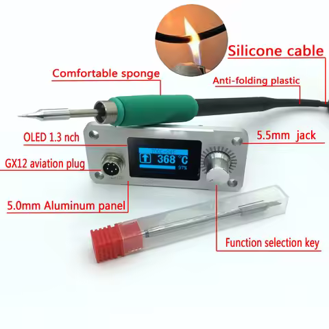 DC 24V 9A Welding Station Control Panel OLED 1.3 Nch DIY Temperature Regulating Electric C245 Solder