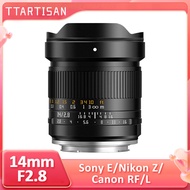 TTArtisan 14mm F2.8 ASPH Full Frame Manual Focus Large Aperture Ultra Wide Angle Lens Suitable For C