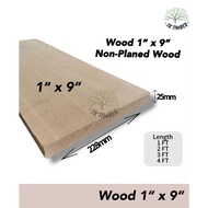 1" x 9" Solid Wood Yellow Meranti Grade A [ 1 - 5 FT ] / 1"x9" Kayu Solid Meranti Kuning Gred A Kayu