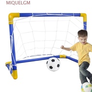 MIQUELGM Kids Soccer Goal, Foldable with Inflatable Pump Soccer Goal Post Net Set, High-Strength Fra