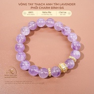 Jade Dan Tam - Lavender Amethyst Bracelet 10mm 5A Mixed with Stone Charm - Fire Element & Earth Elem