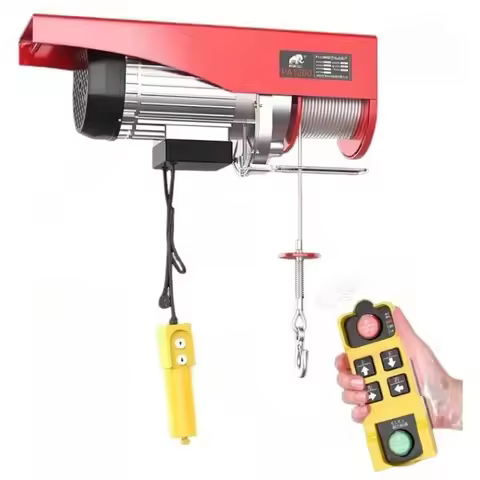 300KG Electric Hoist 220V Crane Household Small Lift Hoist Portable Remote Control Hoist Crane With 