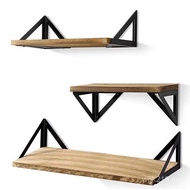 Kitchen Storage Rack Suspended Suspended Bathroom Wooden Rack Wall-Mounted Living Room Rack Wall Dec