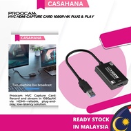 Proocam Video Capture Card 1080P 4K HDMI High Res Game HD Camera Recording Live Streaming Camera USB
