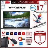 Intel Core i7 (11th Gen) Dell Latitude 7420–32GB RAM/1TB SSD | Premium Business Laptop | Touchscreen