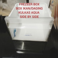 FREEZER BOX.BOX IKAN/DAGING KULKAS AQUA INVERTER SIDE BY SIDE.SECOND ORI