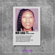 Wooden poster Album cover music and judge song Her Loss by Drake & 21 Savage wall poster display