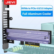 JEYI M.2 NVME to PCIe 4.0 3.0 Adapter With Aluminum SSD Heatsink, NVMe 64Gbps Gen4 PCIE X4 X8 X16 Ex