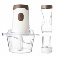 Keluer 3 ใน 1 เครื่องปั่นอเนกประสงค์ 2L กำลังสูง 450W อุปกรณ์เสริมอเนกประสงค์ 3 โถปั่น ใบมีดสแตนเลส 