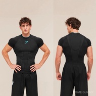 GYMSHARK ONYX V1 Men's T-Shirt Sports Fitness Stretch Round Neck Short-Sleeved Tight Top Training Su