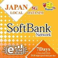 5G/4G Happy Japan Unlimited Local Data Travel eSim (Softbank) - 3-15 Days / 1GB & 2GB Daily (by Happ