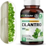 BIO KRAUTER Cilantro 800mg - 100 Vegan Capsules Pure Cilantro Supplement for Rich Source of Antioxid