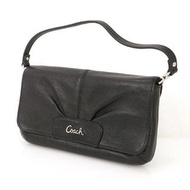 Coach F45981 中古款 褶皺皮革晚宴手提包/手拿包/錢包/皮夾 COACH Vintage Ashley Leather Large Pleated Flap Wristlet Wallet