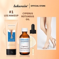 Lakerain Cyperus Rotundus Oil 60ml for Hair Inhibition + Waterproof Leg Makeup Lotion 118g To Cover 