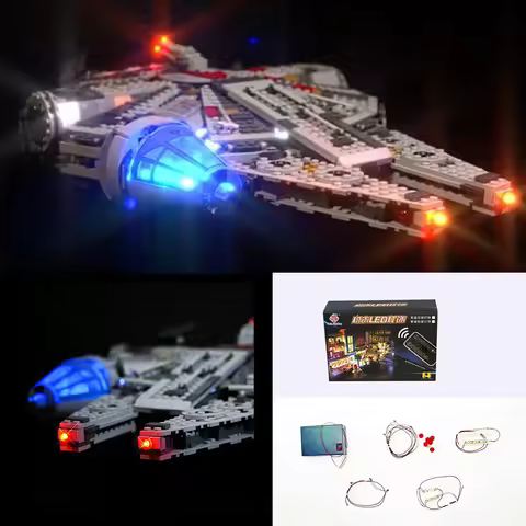 Led Lighting Kit For Lego Star 75105 wars Falcon Millennium 05007 building block bricks (only light 