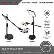 TaffSTUDIO Stand Phone Holder Lighting Adjustable Multifunction Broadcasting Live 3 in 1 Color 360 R