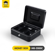 กล่องเก็บเงิน กล่องเก็บตังค์ กล่องใส่เงิน Cash Box​  มีให้เลือก 4 ขนาด มีกุญแจล็อค พกพาสะดวก กล่องเห