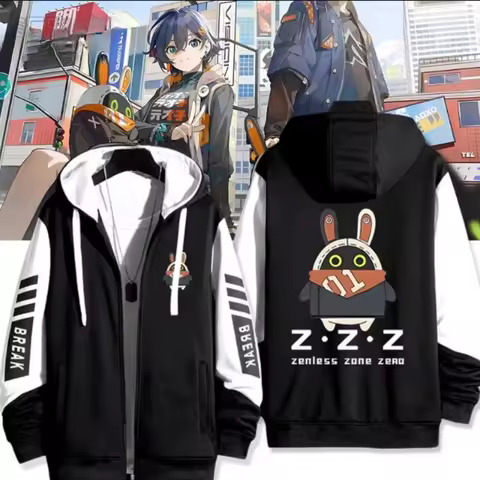 Zenless Zone Zero 3D Print Zip Up Women/Men Hoodie Sweatshirt ZZZ ZZZERO Bangboo Cosplay Zipper Hood