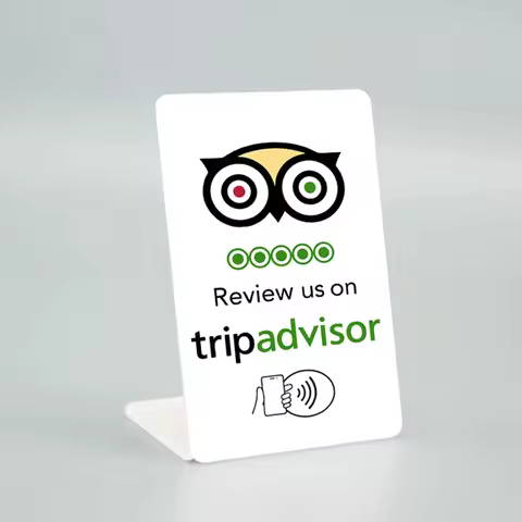 NFC Programmable Table Display for TripAdvisor Instagram Facebook Google Reviews Display Bending Car