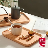 Can Coffee Wooden Tray Japanese Style Minimalist For Storing Food And Snacks From Natural Real Wood.