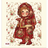 Dolly small 028 Doll Pattern Fabric Height 23-25 cm.